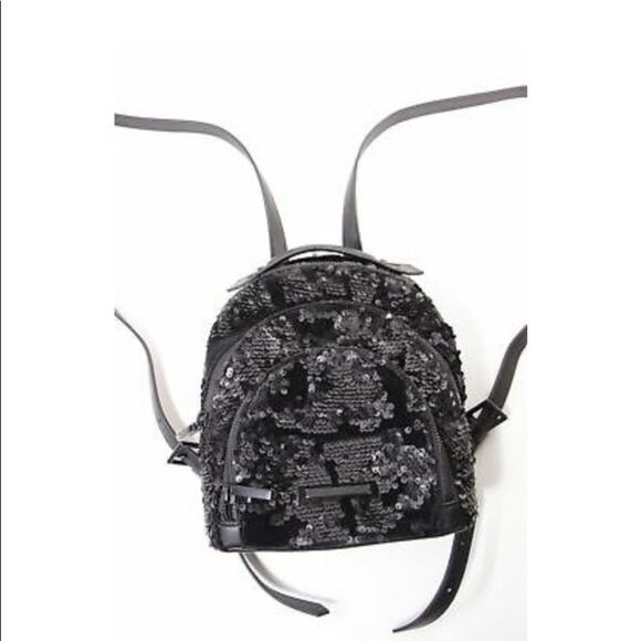 KENDALL + KYLIE Sloane Mini Small Sequin Backpack Black Bag Whimsigoth NWT main image 8